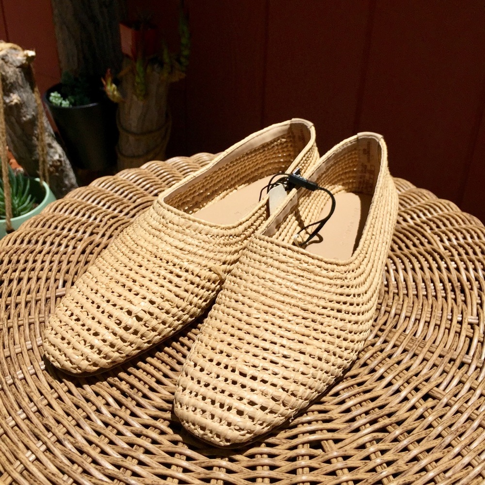 Zara Rattan Woven Flats